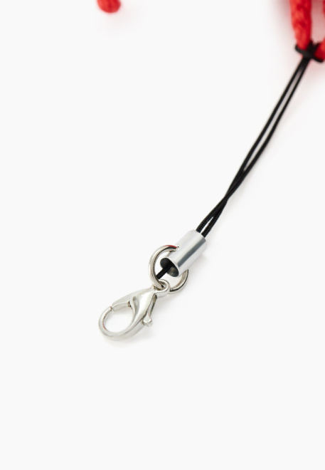 Брелок - курочка из пряжи в красном цвете